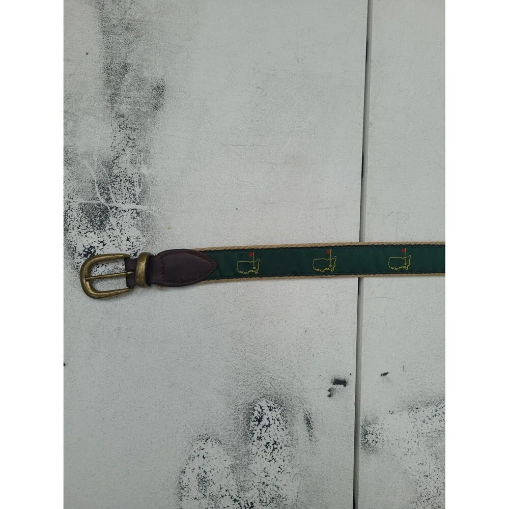 Vintage The Masters Tournament Augusta Golf Leather Belt 44